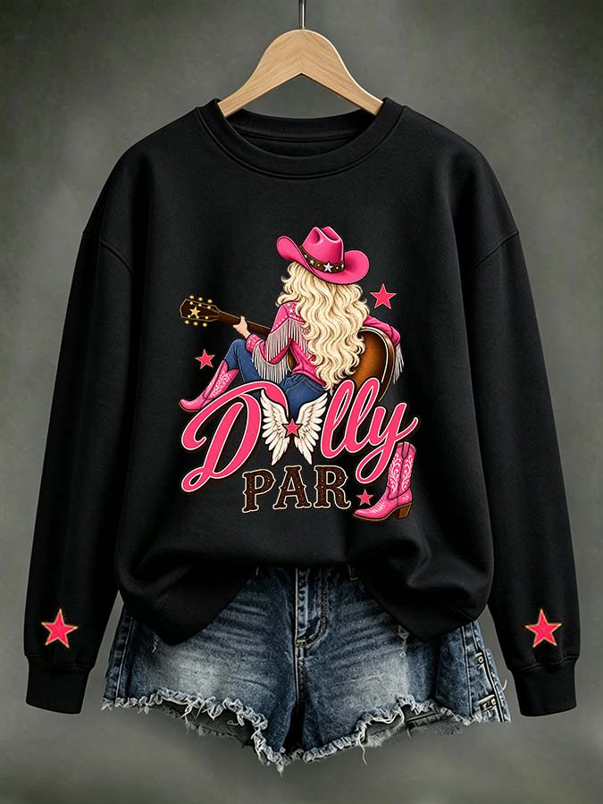 Women'S Commemorative Printed Round Neck Hoodie