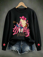 Women'S Commemorative Printed Round Neck Hoodie