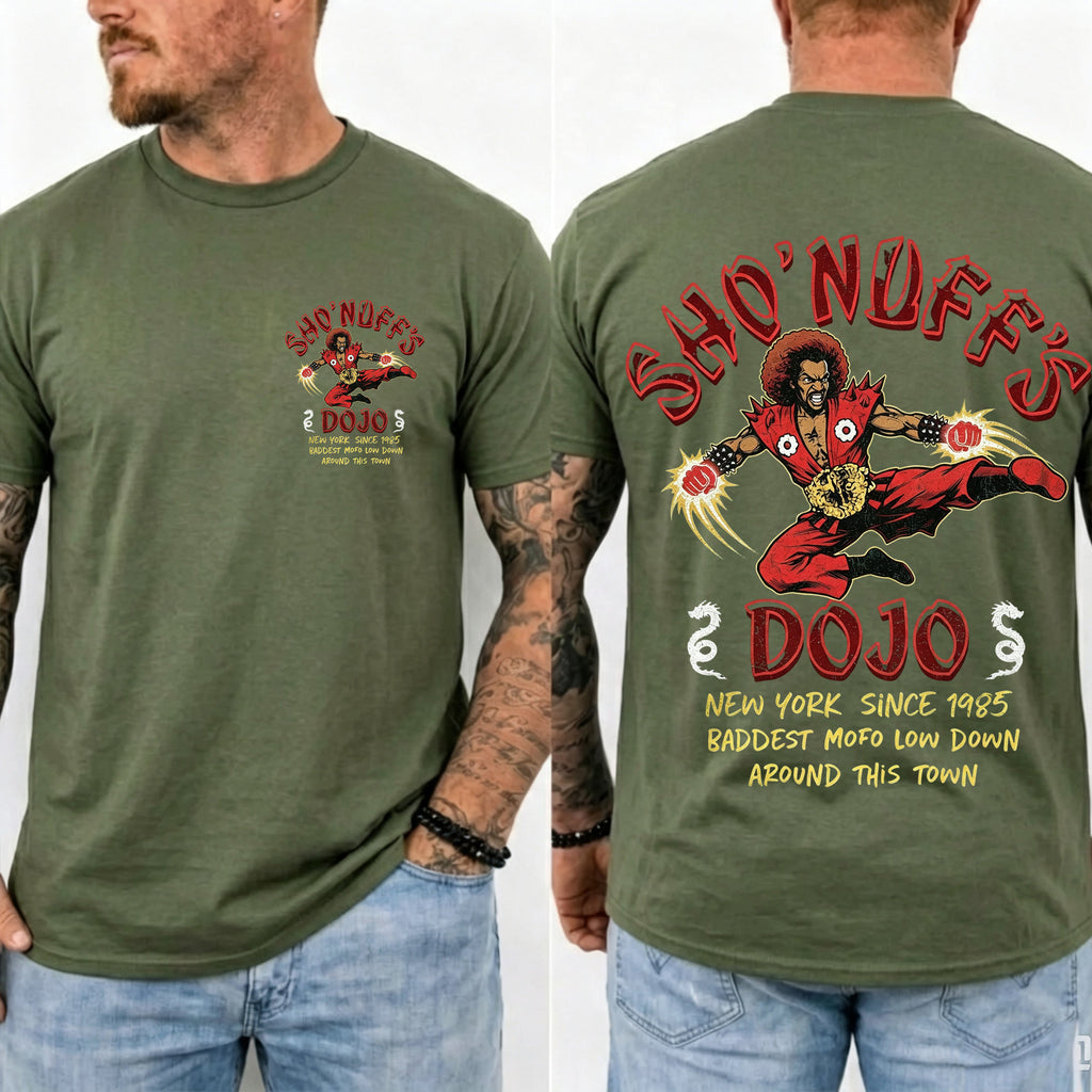 Sho' Nuff's Dojo Double‑Sided Graphic T‑Shirt Retro Movie Tee