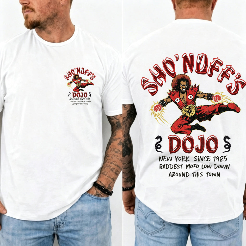 Sho' Nuff's Dojo Double‑Sided Graphic T‑Shirt Retro Movie Tee