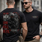 USMC We Are the Men That You Send to Kill the Devil T-Shirt