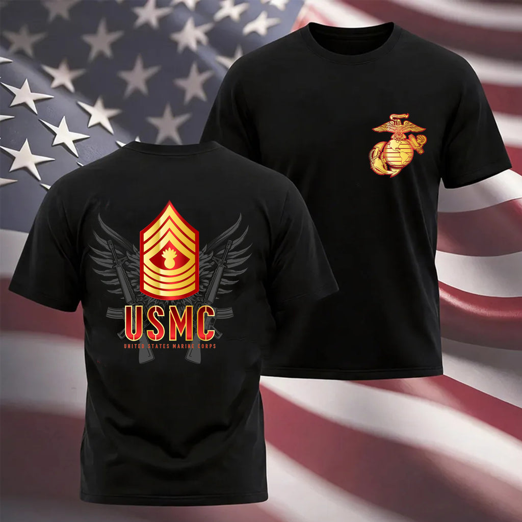 Personalized USMC Rank T-Shirt