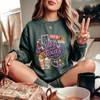 She's From Texas I Can Tell Graphic Crewneck Sweatshirt