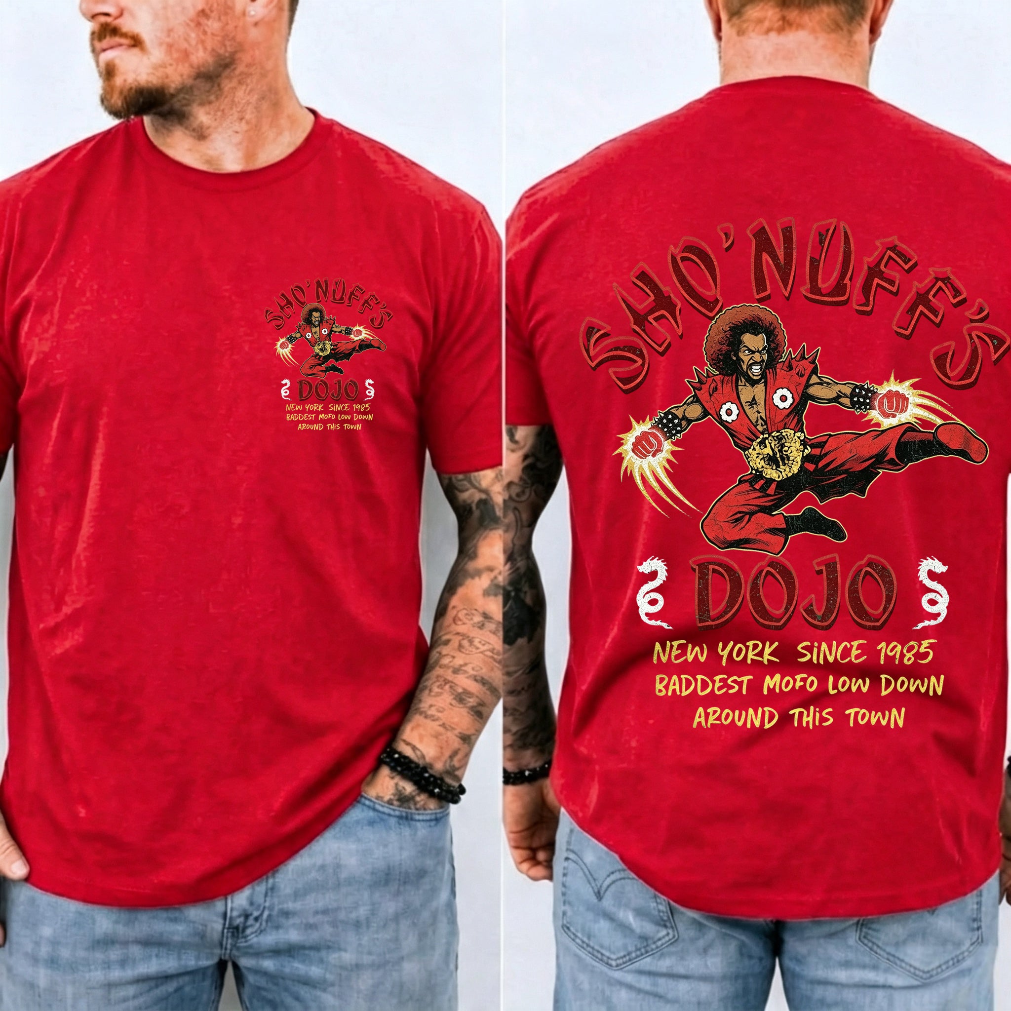 Sho' Nuff's Dojo Double‑Sided Graphic T‑Shirt Retro Movie Tee