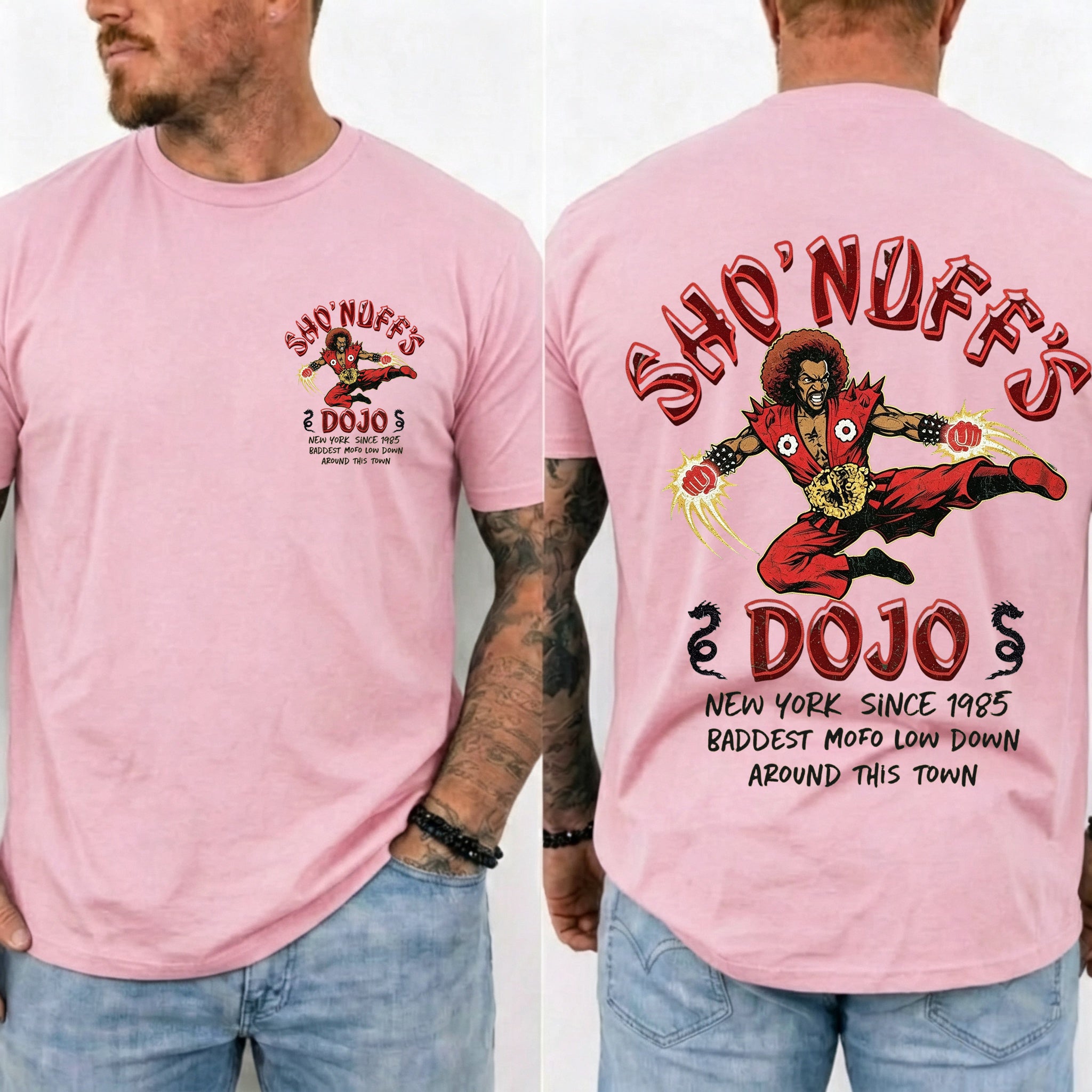 Sho' Nuff's Dojo Double‑Sided Graphic T‑Shirt Retro Movie Tee