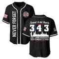 Forever In Our Hearts 343 Hero 9/11 25th Anniversary Baseball Jersey