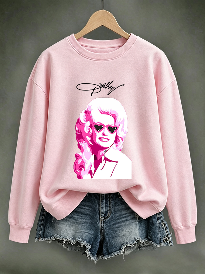 Women'S Cowgirl Print Sweatshirt