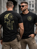 Gildan Men's Classic Soft Cotton Relaxed Fit Crew Neck Ribbed Short-Sleeve T-Shirt - U.S. Army Theme "This We’ll Defend" Graphic, Streetwear Casual Top, Cotton Fabric, All Seasons Proud Gift for Veterans, Graphic Print, Shortsleeve Tee, 100% Cotton