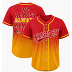 Football Fan Gradient Ombre Baseball Jersey
