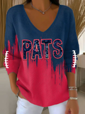 Women's Casual Football Print T-Shirt