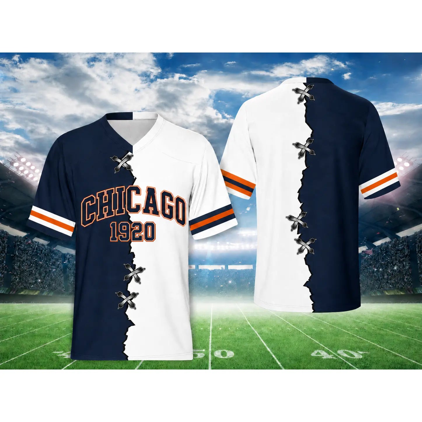 Unisex Football Team Fans V-Neck Quick-Drying Shirt