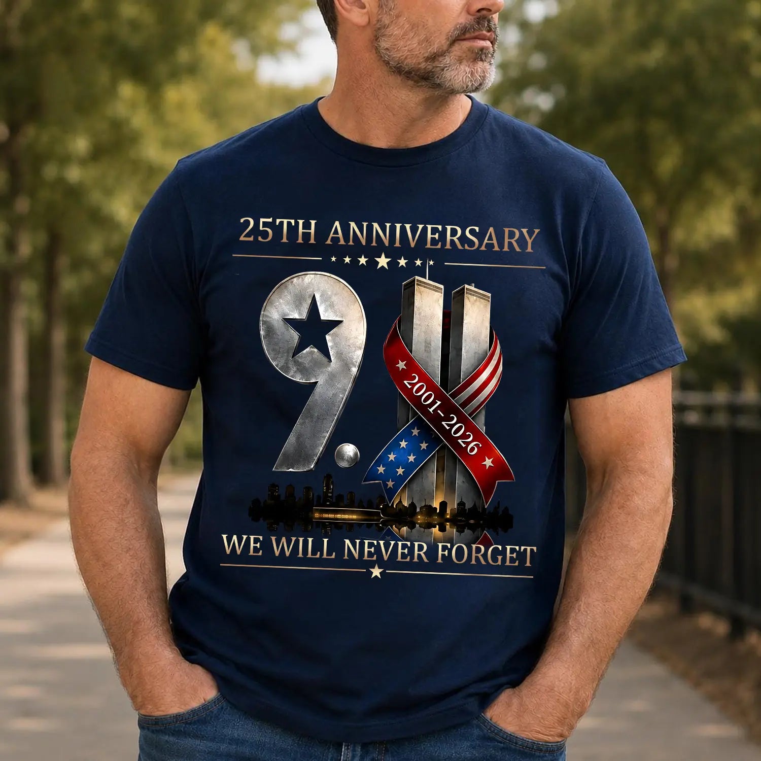 9/11 25th Anniversary Memorial TShirt