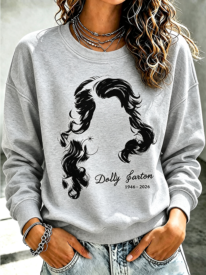 Women'S RIP Commemorative Legendary Printed Round Neck Top
