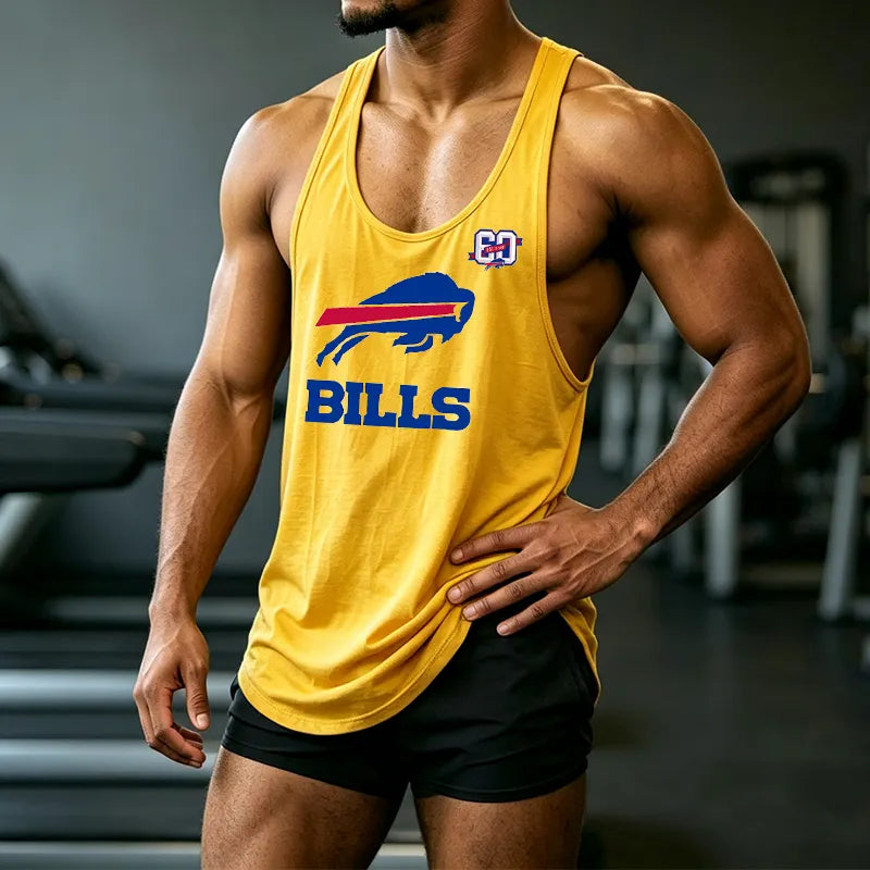 Buffalo Football-Inspired Men's Athletic Sleeveless Tank Top