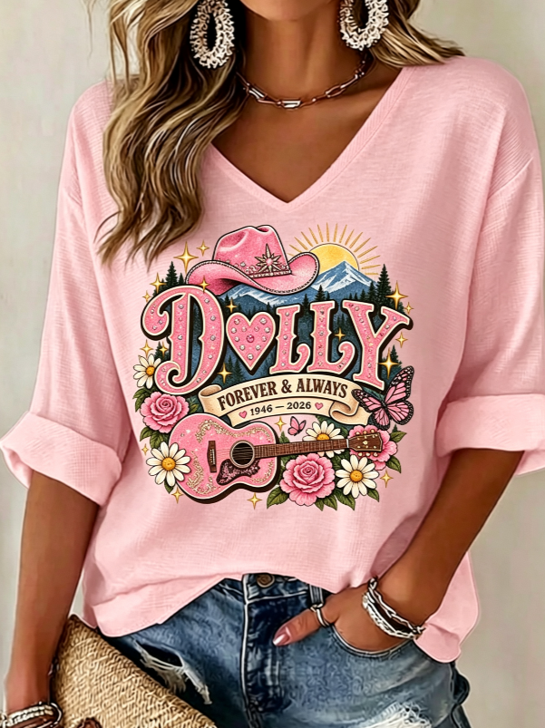 Women'S Country Music Printed Casual T-Shirt