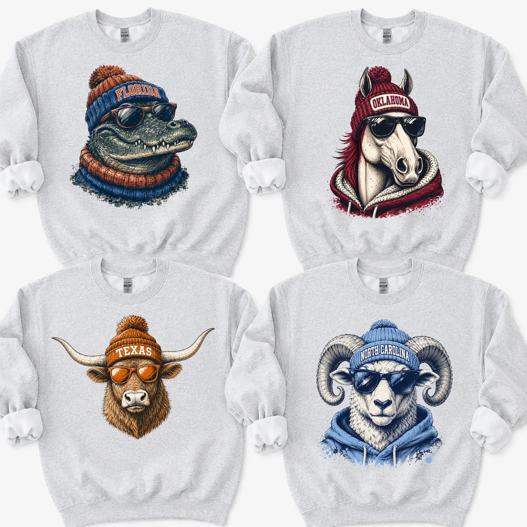 College Football Spirit Animal Football Graphic Sweatshirts