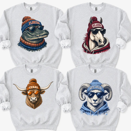 College Football Spirit Animal Football Graphic Sweatshirts