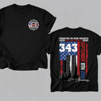 Forever In Our Hearts 343 Hero 9/11 25th Anniversary Shirt