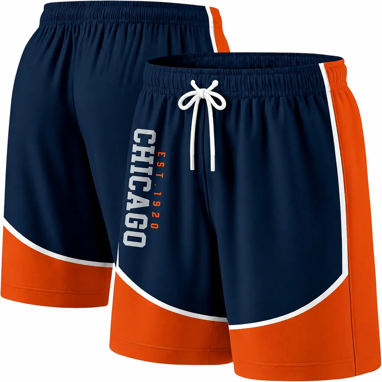 Football Fans Board Shorts With Lining Men Swim Trunks
