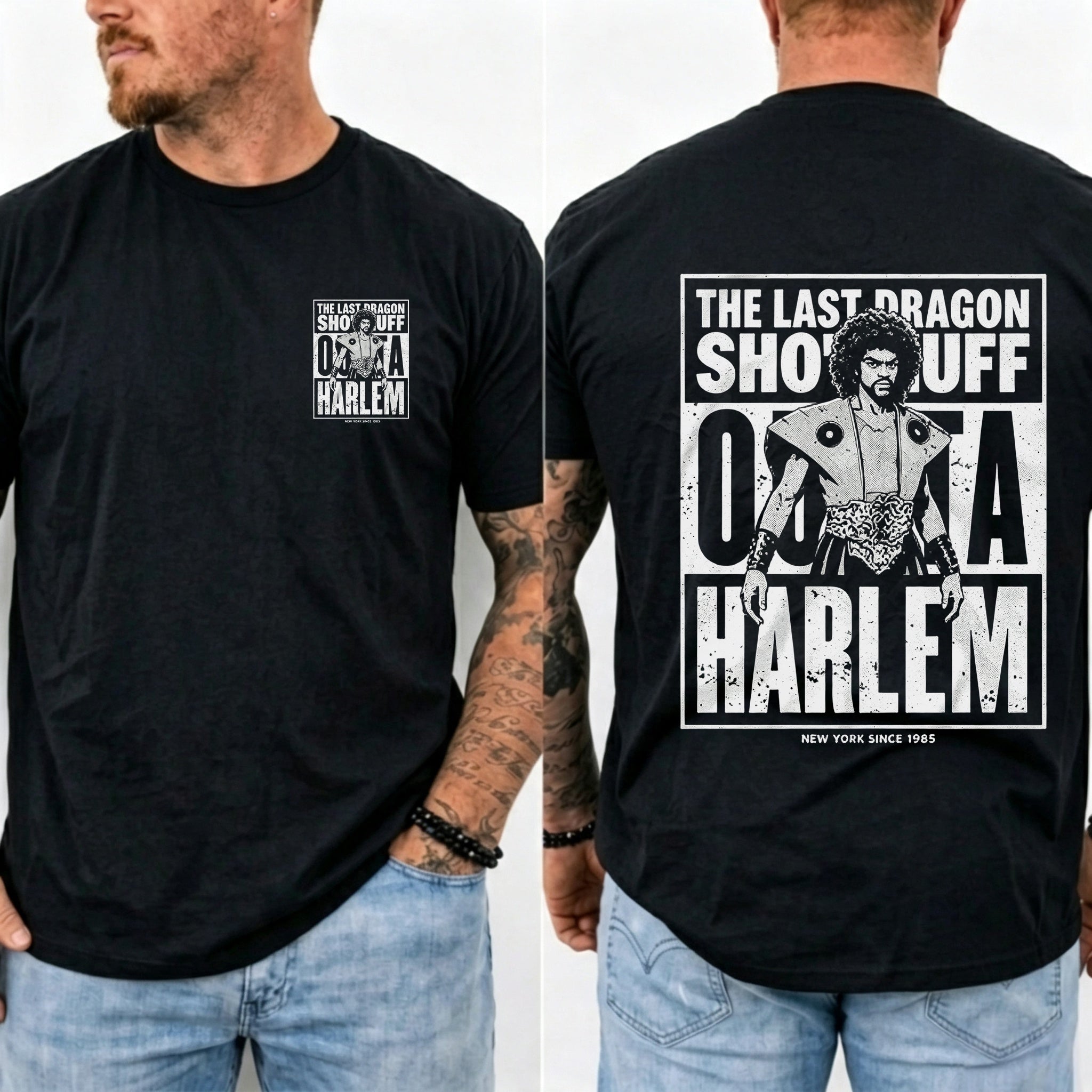 Sho Nuff Outta Harlem Double‑Sided Graphic T‑Shirt Retro Movie Tee