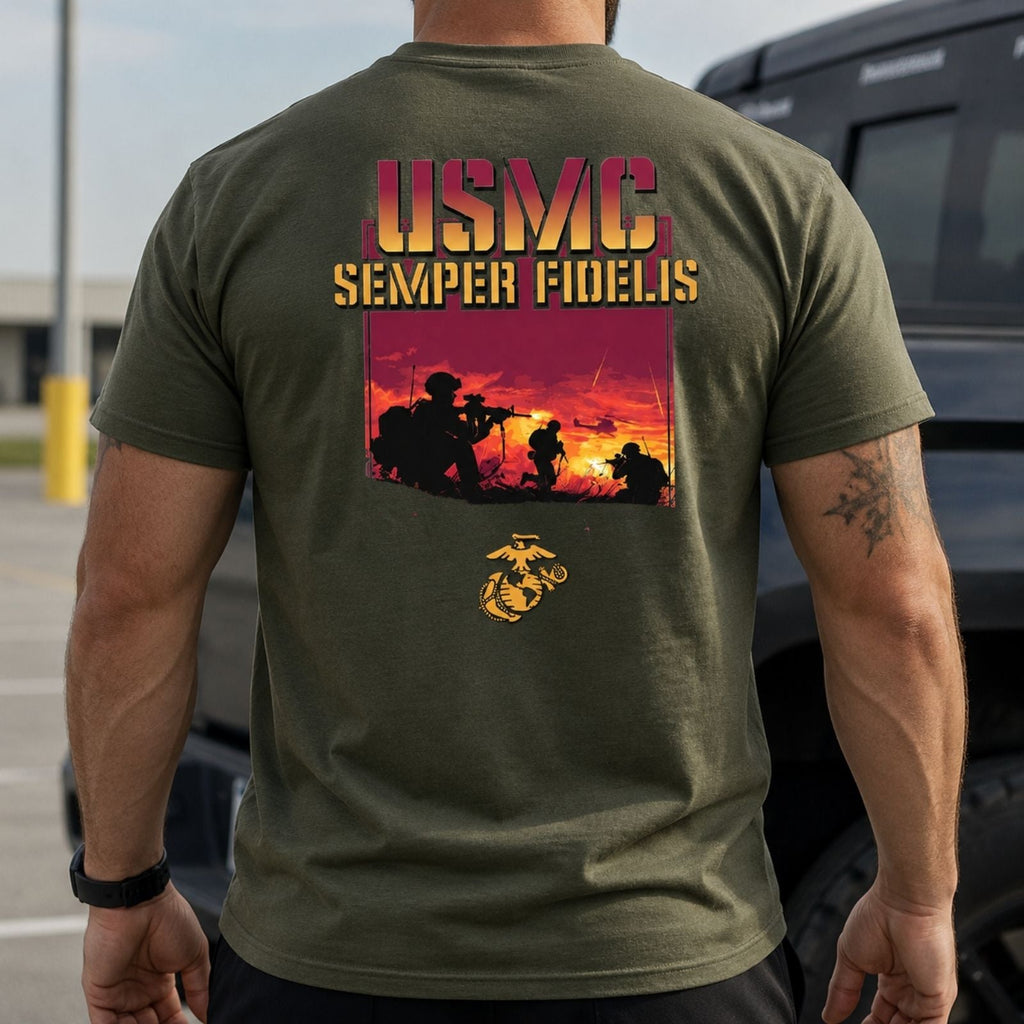 USMC Semper Fi Battle T-Shirt