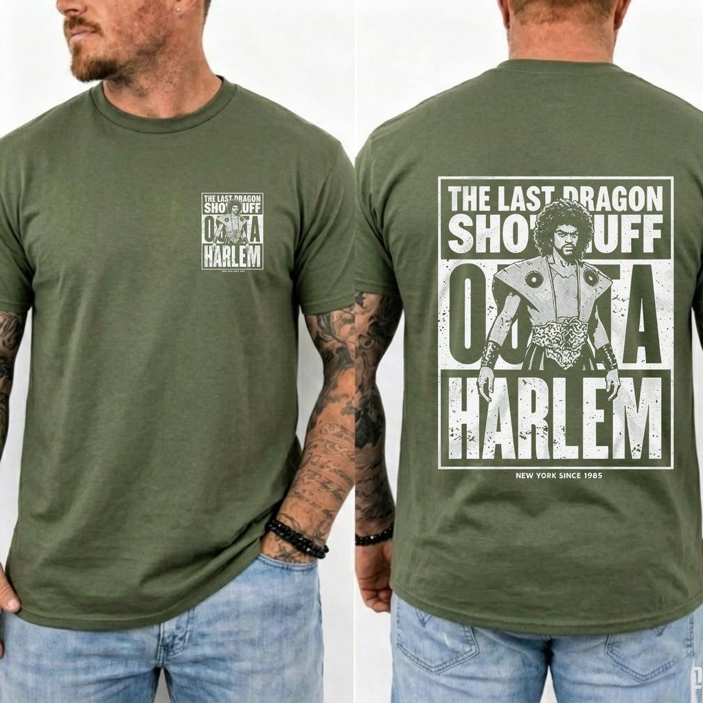 Sho Nuff Outta Harlem Double‑Sided Graphic T‑Shirt Retro Movie Tee