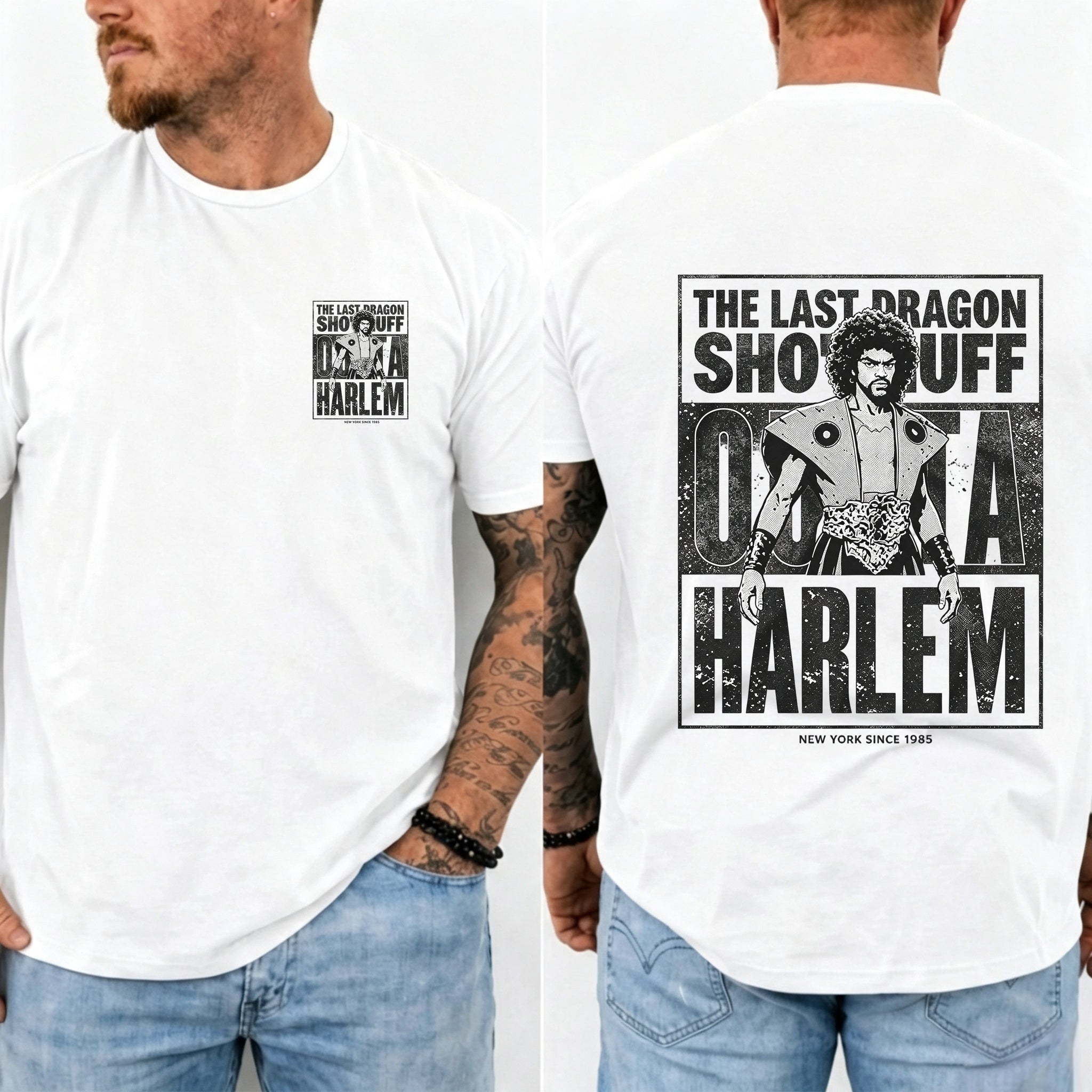 Sho Nuff Outta Harlem Double‑Sided Graphic T‑Shirt Retro Movie Tee