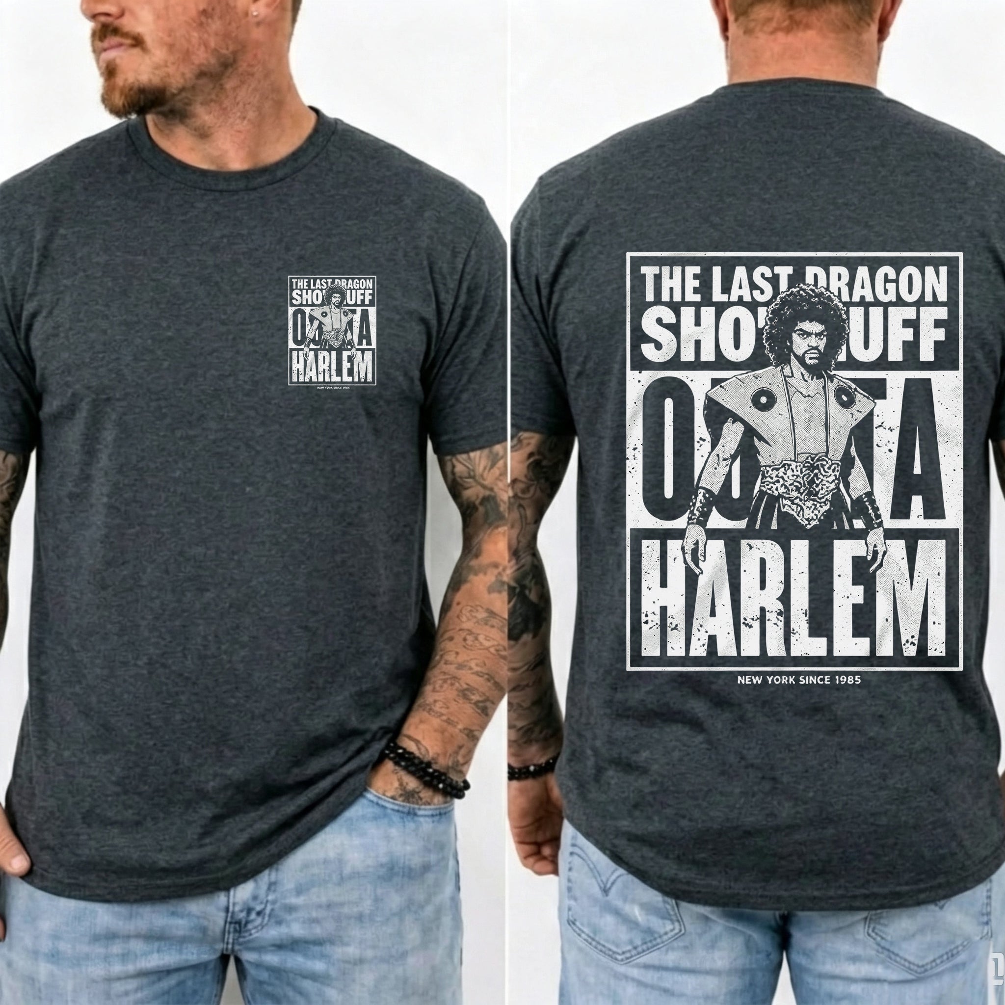 Sho Nuff Outta Harlem Double‑Sided Graphic T‑Shirt Retro Movie Tee