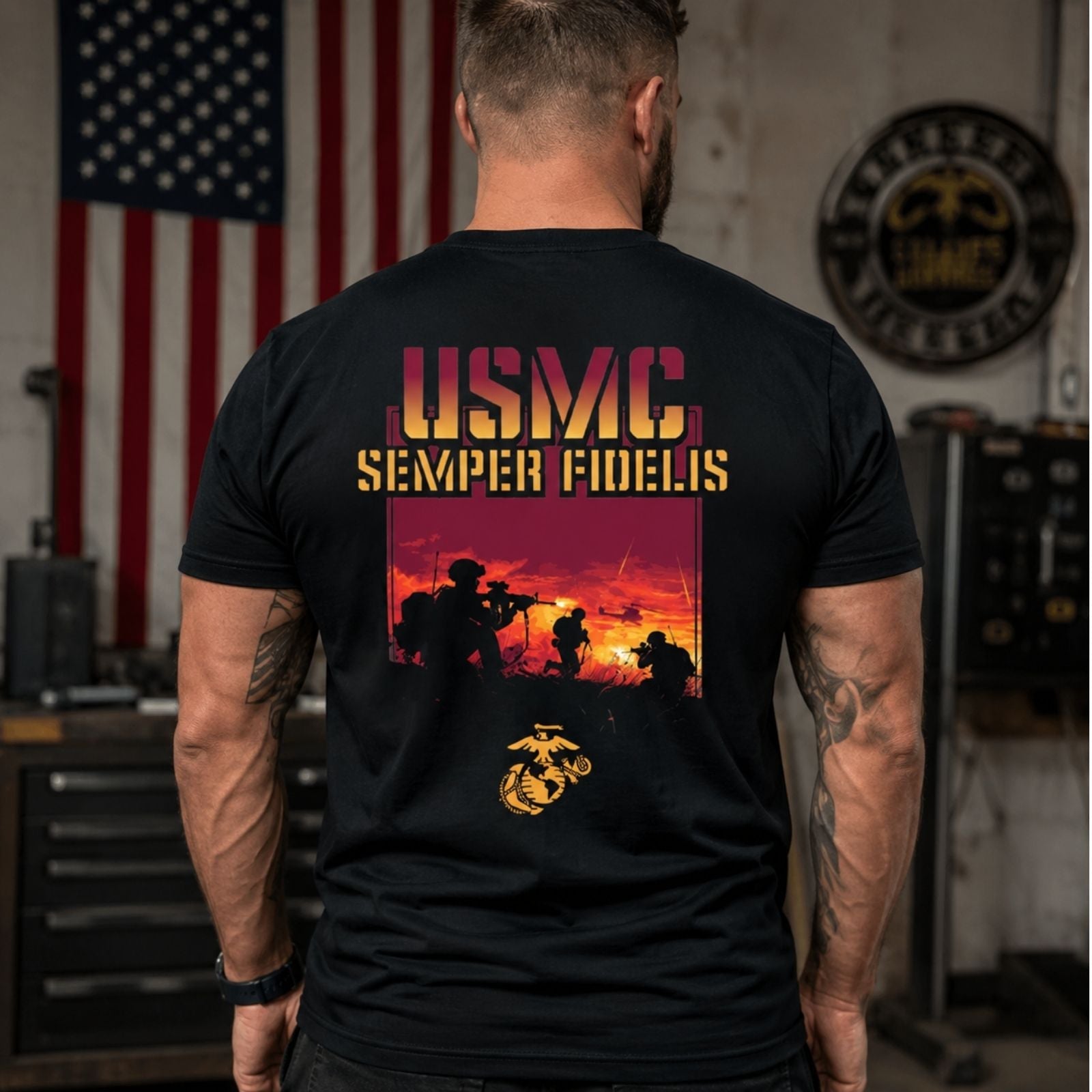 USMC Semper Fi Battle T-Shirt