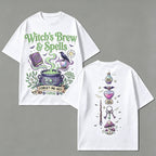 Witch's Brew & Spells Double‑Sided Halloween T‑Shirt