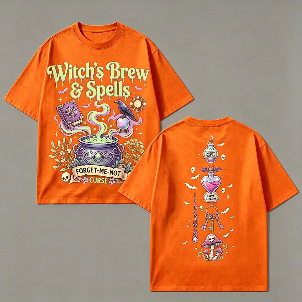 Witch's Brew & Spells Double‑Sided Halloween T‑Shirt