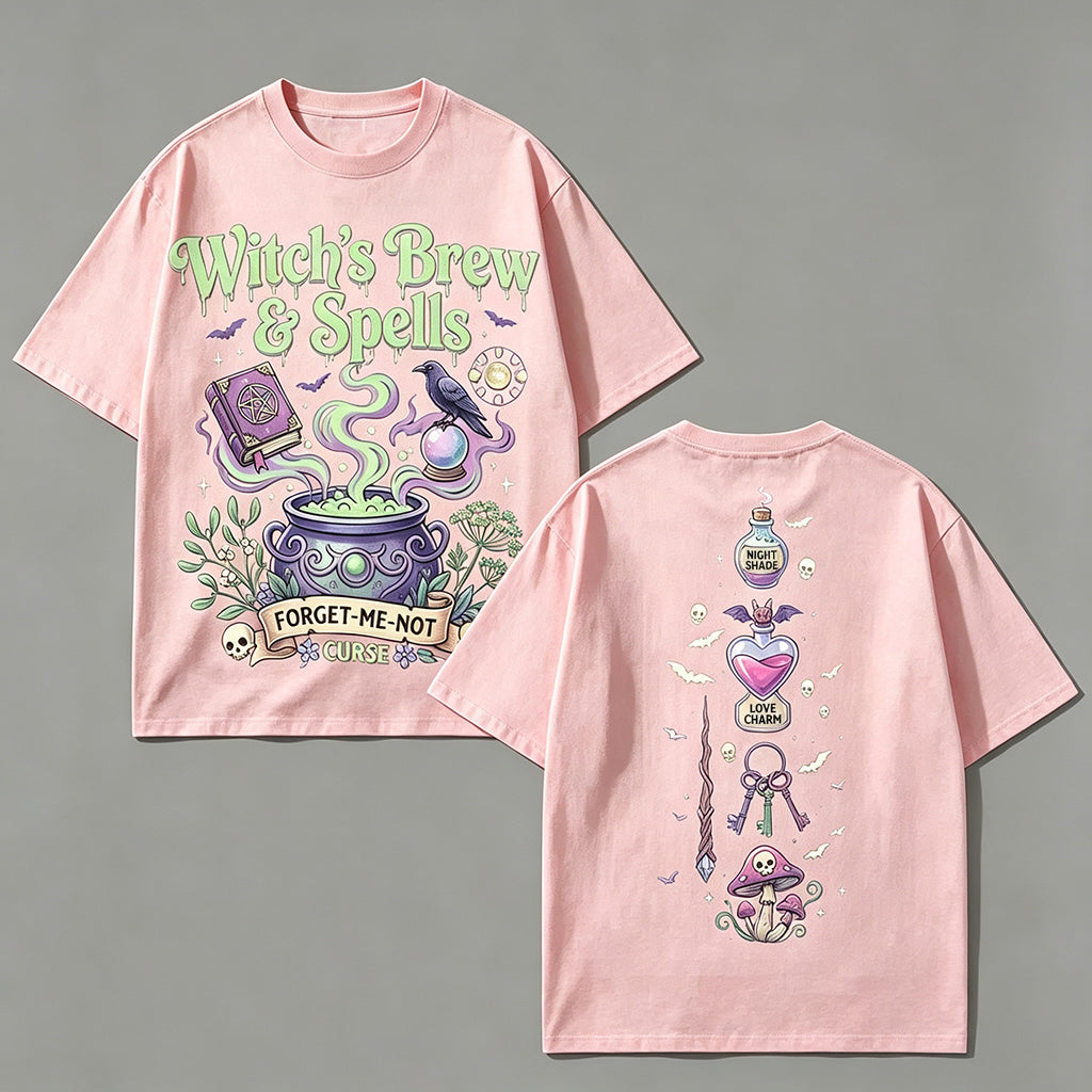 Witch's Brew & Spells Double‑Sided Halloween T‑Shirt