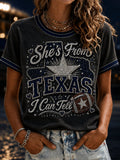 Women's Football Print T-shirt