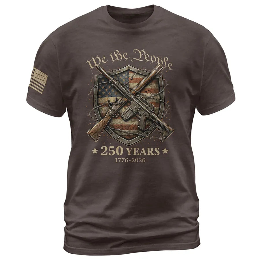 USA 250th Anniversary 250 Years Shirt 1776-2026 We The People Shield