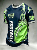 Men's Retro Football  Printing  T-Shirts