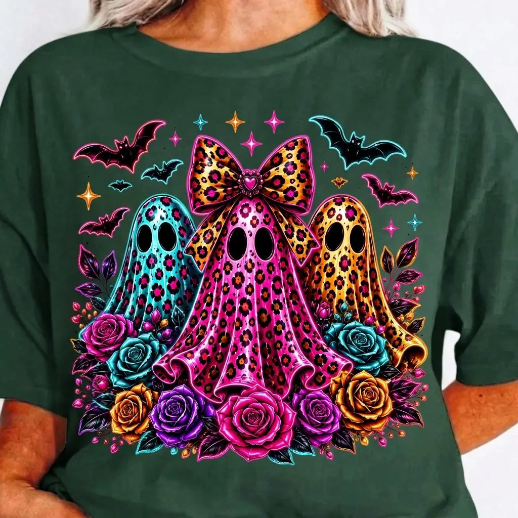 Leopard Ghost Halloween Shirt