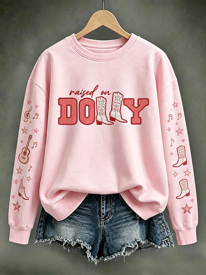 Women'S Commemorative Printed Round Neck Sports Shirt