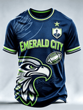 Men's Rugby Lovers Printed Short-sleeved T-shirt