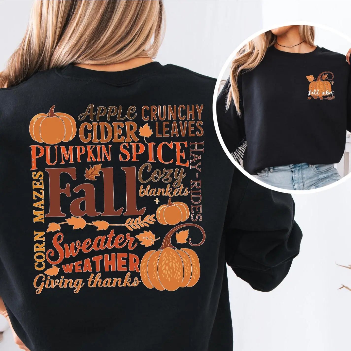 Fall Vibes Pumpkin Sweatshirt