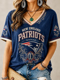 Women's Patriots V-Neck Tee