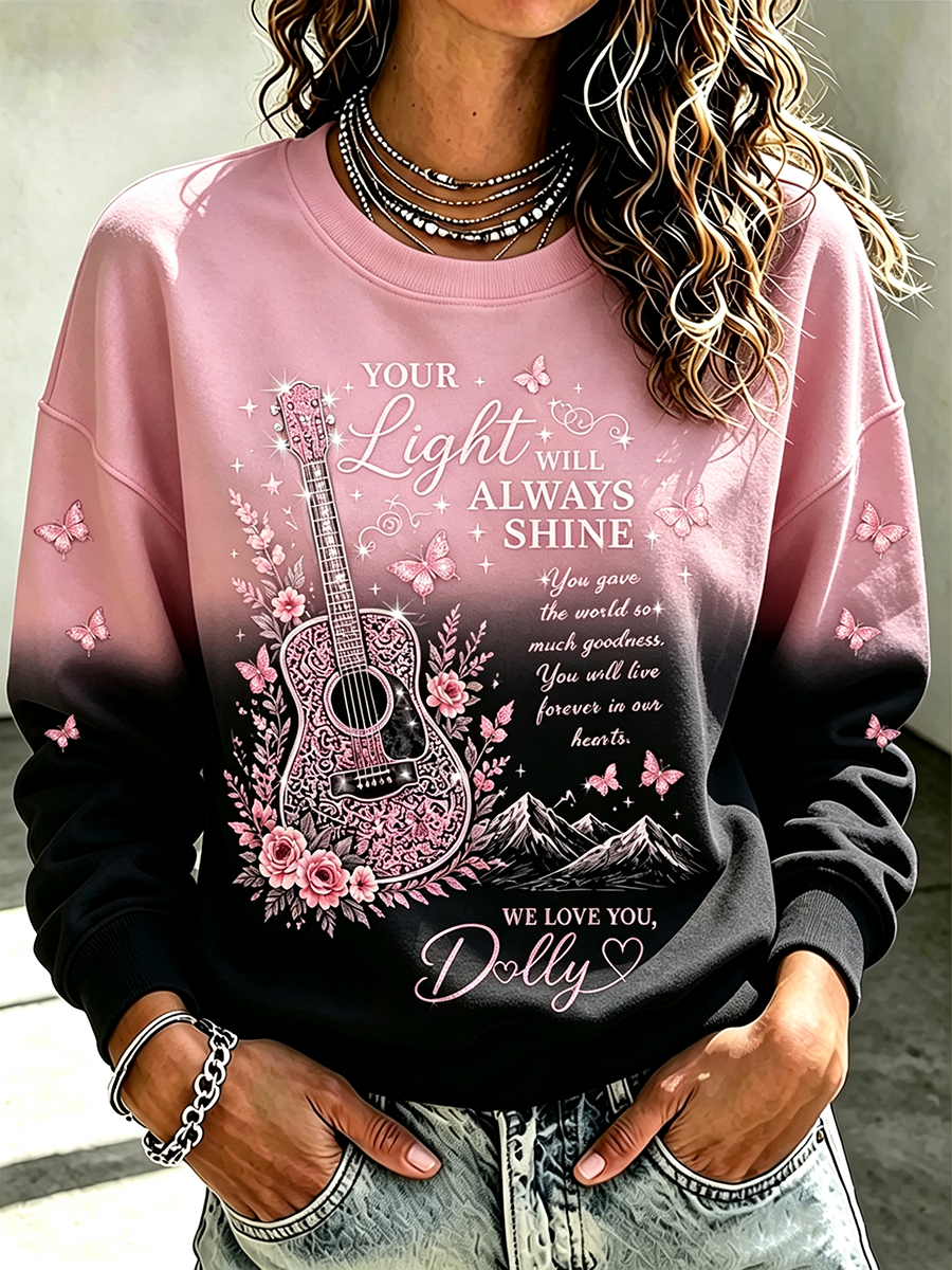 Women'S Country Music Commemorative Pattern Hoodie