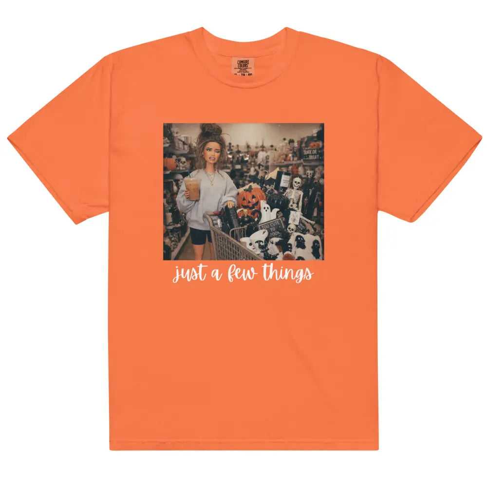 Just a Few Things Halloween Shopping ~ Unisex Short Sleeve CC Garment Dyed T-Shirt
