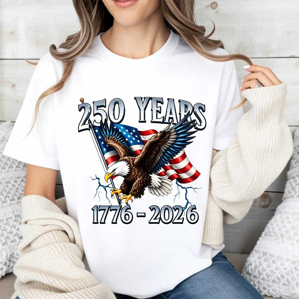 America 250th Anniversary Eagle T-Shirt – 1776-2026 United States Flag Design