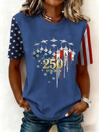 Women's USA 1776-2026 Print Casual T-Shirt