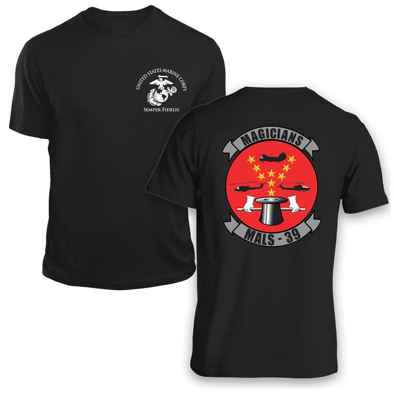 MALS-39 USMC Unit T-Shirt-(Magicians Version)