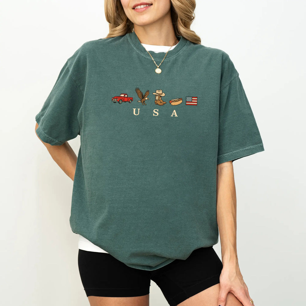 USA Icons Graphic T-shirt