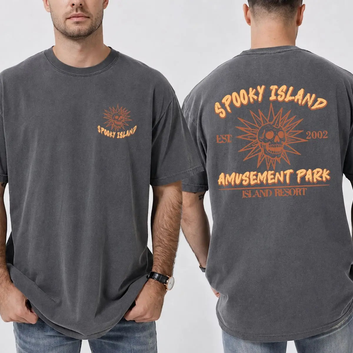 Spooky Island Retro Cartoon Halloween Movie T-Shirt