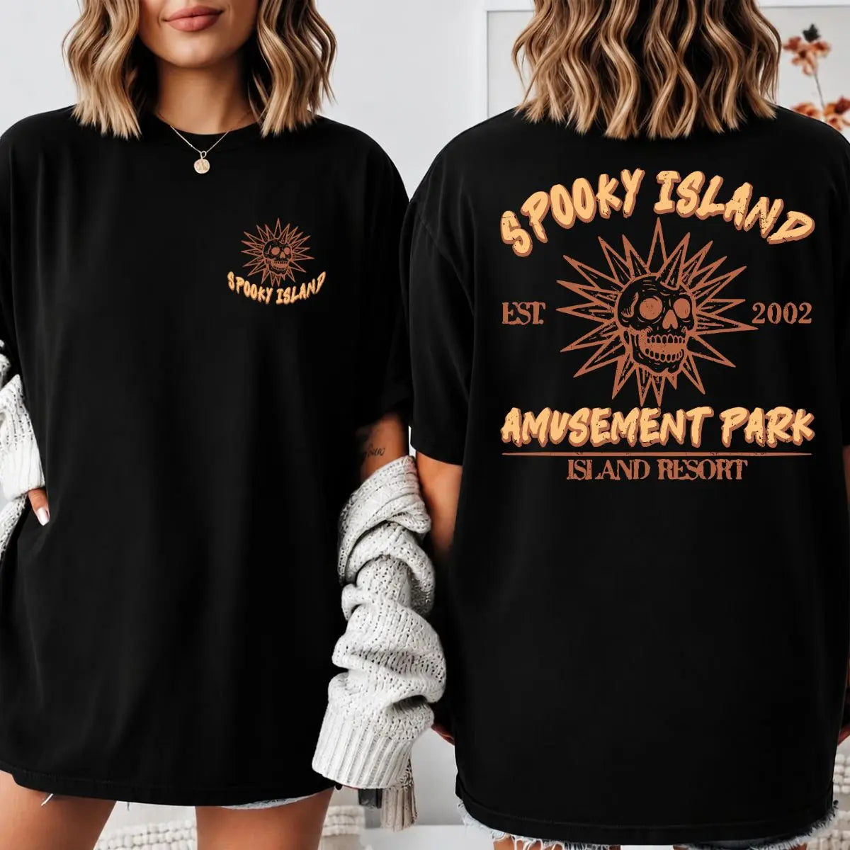 Spooky Island Retro Cartoon Halloween Movie T-Shirt