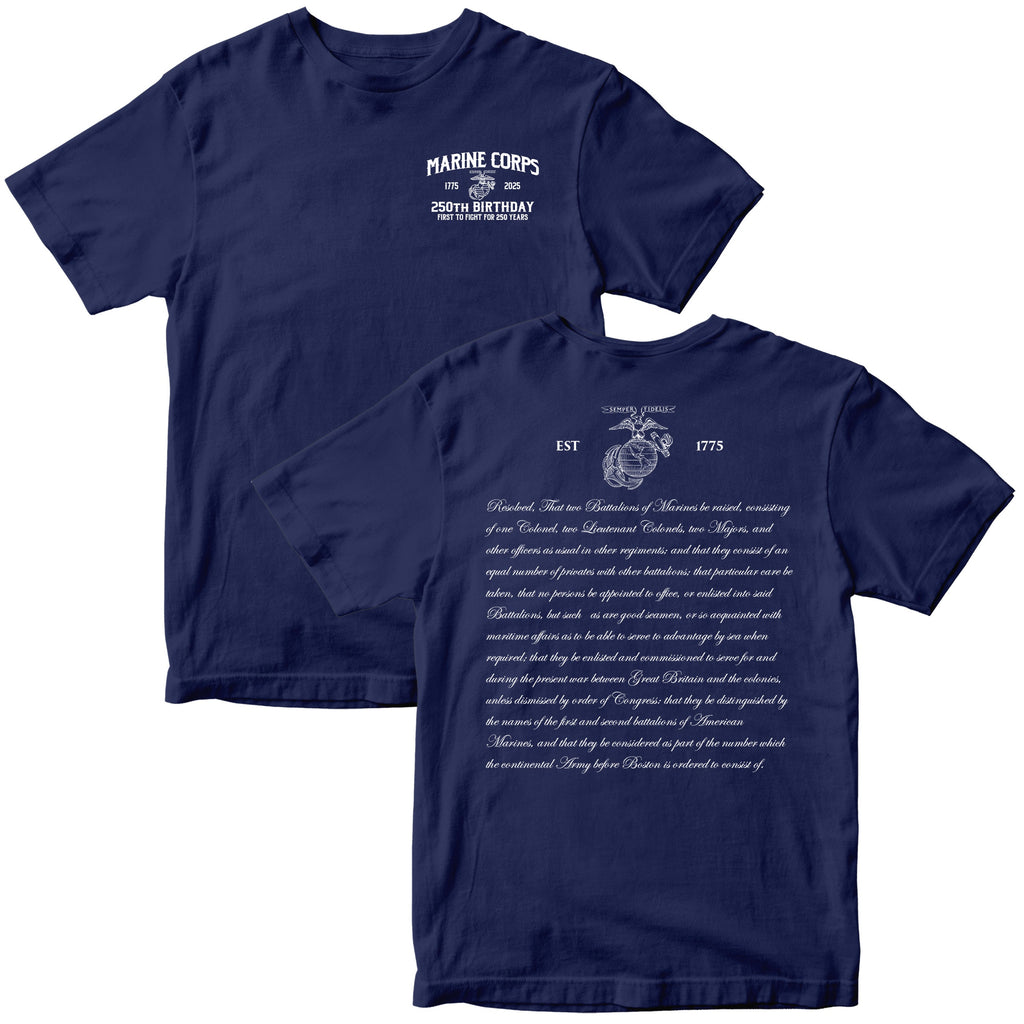 Continental Marine Act 250th Birthday T-shirt