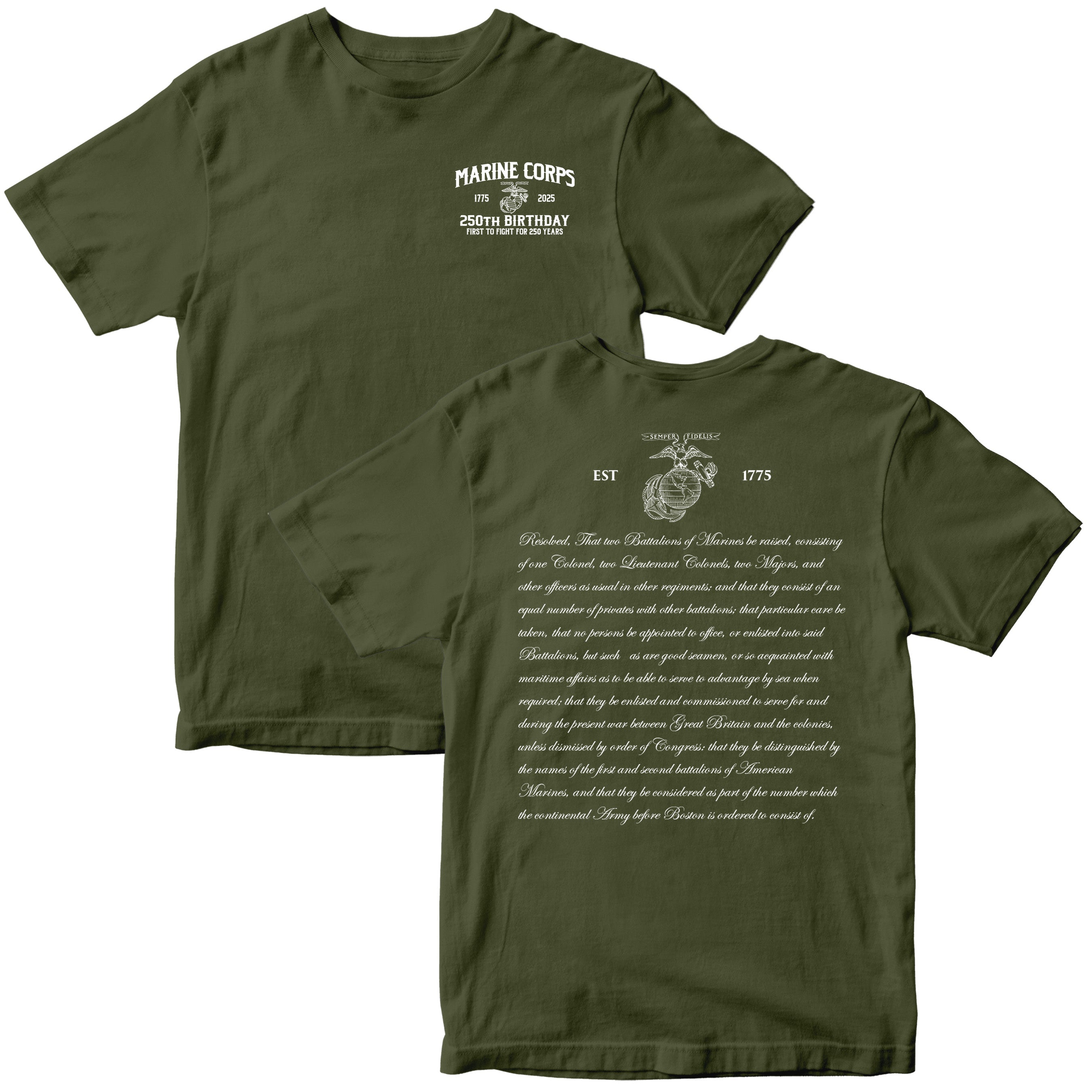 Continental Marine Act 250th Birthday T-shirt